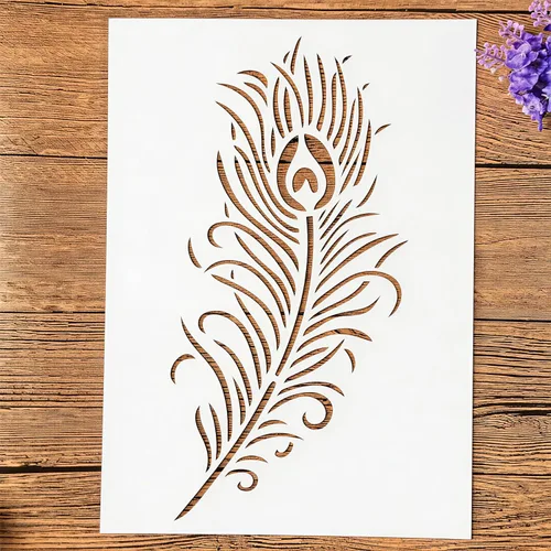 Miniatura 16 de TIAMECH Plantilla de alas reutilizables A4 para pintar, par de plantillas de capas de corazón de ala de ángel, arte de pared, muebles de madera