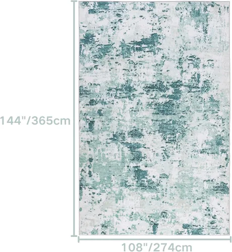 Miniatura 367 de Syalife 4x6 Alfombra Lavable para Área, Ultra Suave Antideslizante, Pila Baja, Alfombra Vintage Resistente a Manchas para Sala de Estar, Alfombra