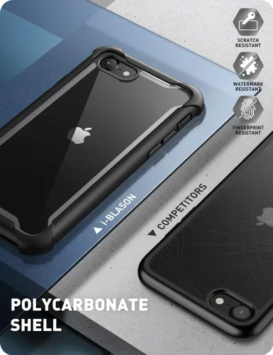 Miniatura 5 de i-Blason Ares - Funda para iPhone SE 2022 (3ª generación), [protector de pantalla integrado] Funda transparente resistente de doble capa para iPhone