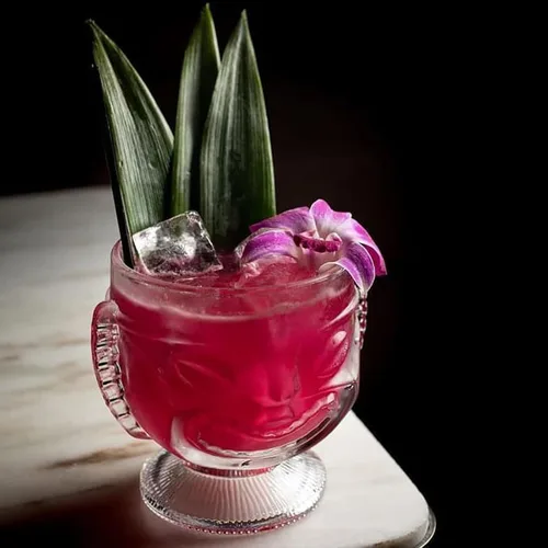 Miniatura 9 de TOPZEA Paquete de 4 vasos Tiki de 14 onzas, juego de tazas Tiki transparentes modernas, vasos de cóctel de bar, tazas hawaianas para fiesta Luau
