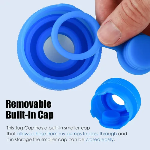 Miniatura 5 de [Paquete de 6] Tapa para jarra de agua para botellas de agua de 2,3,4,5 galones con tapas estándar/tornillo/corona, tapas de botella de agua Azul