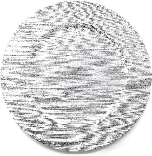 Miniatura 10 de allgala Paquete de 6 platos base redondos de gran calidad de 13 pulgadas - Plata cepillada - HD80322