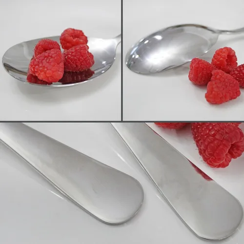 Miniatura 7 de Cornucopia Brands Cucharas de servir de acero inoxidable extragrandes (paquete de 2), utensilios para servir estilo buffet y banquete