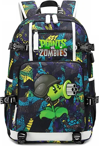 ISaikoy Game Plants vs. Zombies - Mochila de hombro para libros, mochila escolar, mochila para computadora portátil, color azul20