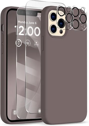 Miniatura 32 de Funda para iPhone 12 Pro Max, [2 protectores de cámara + 2 protectores de pantalla], funda protectora de silicona de cuerpo completo a prueba