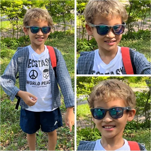 Miniatura 21 de XII WY - Lentes de sol polarizados con protección UV y goma flexible para niños y niñas