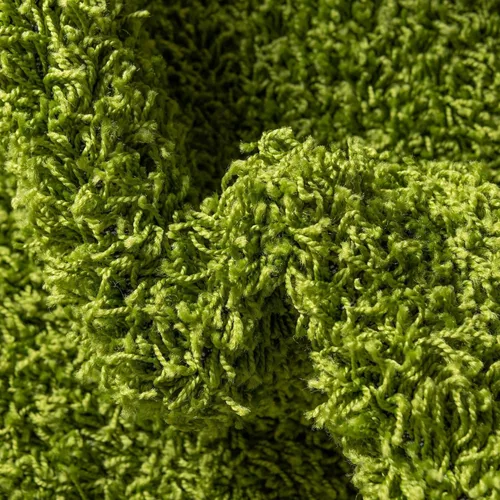Miniatura 7 de Unique Loom Colección Solid Shag - Alfombra de área (1.60 m de diámetro, redonda, color verde hierba)