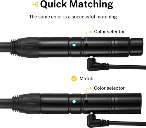 Miniatura 4 de Donner 2 piezas DMX512 DMX Dfi DJ 2.4G inalámbrico 1 receptor con cúpula de luz y 1 transmisor de control de iluminación para escenario (Negro)