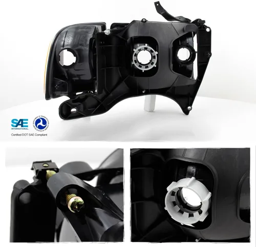 Miniatura 2 de Dodge Ram 1500 2500 3500 Pickup Truck faros delanteros transparentes para pickup, camiones. cubierta cromada.