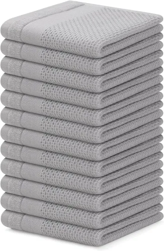 Miniatura 65 de Homaxy Paños de cocina 100% algodón, paquete de 8 – 12 x 12 pulgadas, tejido de gofre, muy suaves y absorbentes, paños de cocina de secado rápido