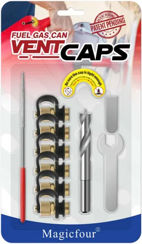 Miniatura 9 de Magicfour - Tapa de ventilación para bidones de gasolina, kit de ventilación de combustible de 3 unidades, tapón de ventilación de repuesto