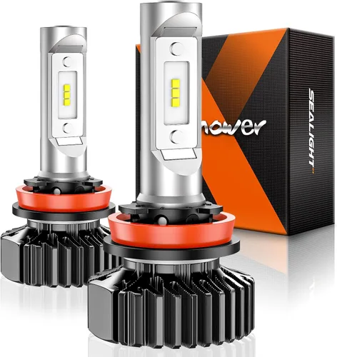 SEALIGHT Bombillas H11, 4 bombillas superbrillantes para deportes de potencia de 6000 K, color blanco, Plug and Play, paquete de 2