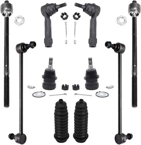 Miniatura 214 de Detroit Axle – Kit de suspensión delantera para Hyundai 2013-2018 Santa Fe 2 enlaces de barra de estabilizador 4 varillas de amarre interiores