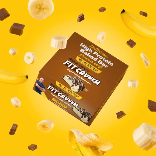 Miniatura 5 de FITCRUNCH - Barras de proteínas para aperitivo de tamaño snack, barra horneada de 6 capas, 4 g de azúcar, sin gluten y centro suave de pastel