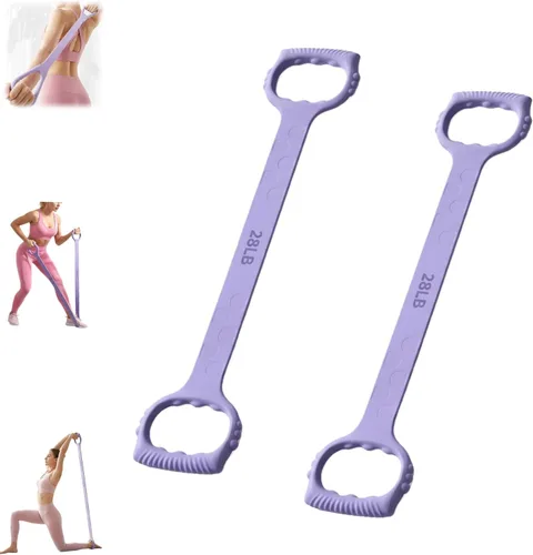 Miniatura 10 de Figura 8 Banda de resistencia de fitness, Figura 8 bandas de ejercicio para mujeres y hombres, 8 bandas de goma de resistencia en forma de brazos