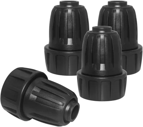 Hooshing 4 tubos de riego por goteo de 1/2 pulgada a grifo, adaptador de manguera de jardín de 3/4 a 1/2 pulgadas, adaptador de manguera de riego