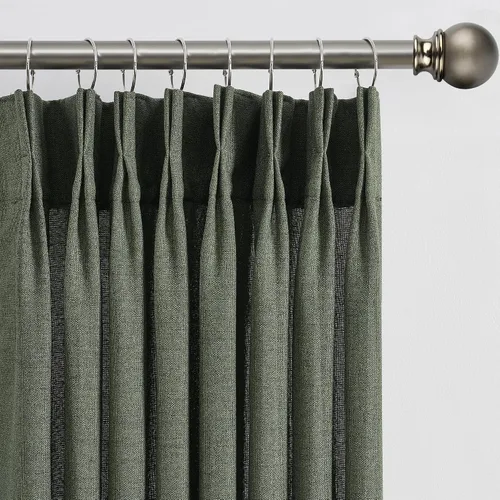 Miniatura 34 de RAIN CITY - Juego de 2 cortinas de 45 pulgadas de largo con plisado con pellizco, cortinas semitraslúcidas para dormitorio, cuarto de bebé