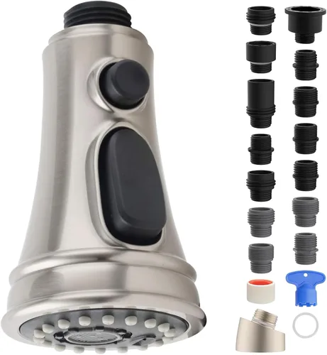 Miniatura 12 de Cabezal rociador universal extraíble con 3 modos para grifo de cocina, grifo de fregadero de cocina, boquilla rociadora aireadora, reemplazo de Mate