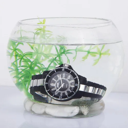 Miniatura 2 de blanco señoras relojes de trabajo 7 colores LED luz mujeres cuarzo reloj de moda impermeable analógico reloj