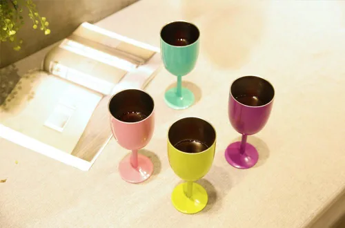 Miniatura 5 de AMZUShome Copas de vino de acero inoxidable (paquete de 2). Vaso de vino de doble pared aislado al vacío con tapa y pajita. Amistad, Navidad, Oro
