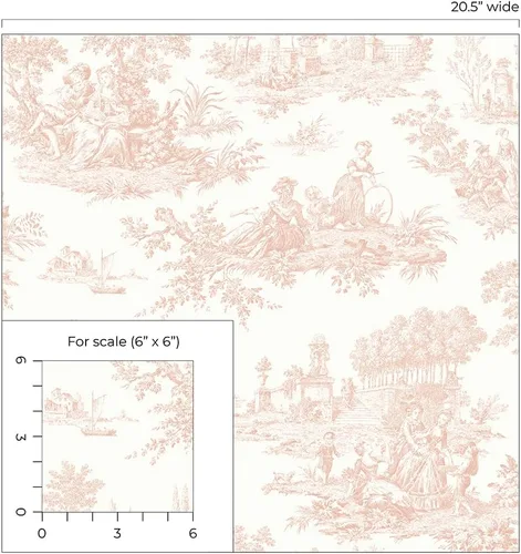 Miniatura 7 de NextWall Chateau Toile Papel Tapiz Despegar y Pegar (Rosa)