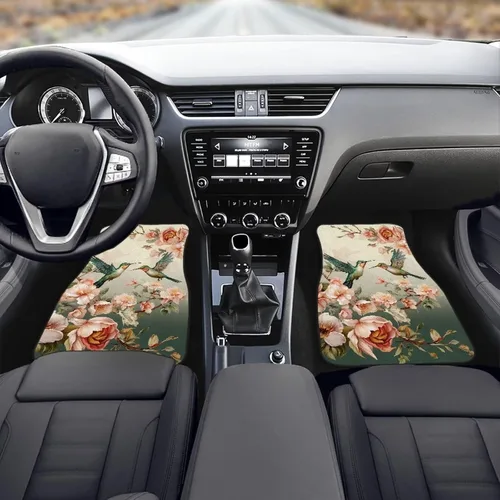 Miniatura 3 de Showudesigns Alfombrillas de automóvil de colibrí, accesorios para asiento delantero y trasero, alfombrillas de ajuste universal para SUV, camiones