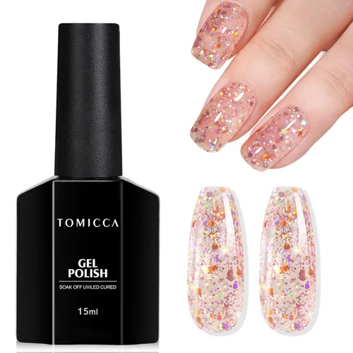Miniatura 40 de TOMICCA Capa superior de gel mate, 0.5 onzas líquidas, acabado mate para esmalte de uñas de gel, remojar LED UV para curar de larga duración