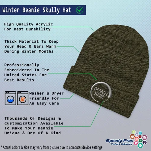 Miniatura 17 de Gorro de invierno para hombres y mujeres, gorro de acrílico con texto personalizado personalizado