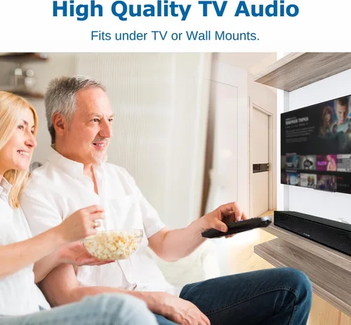 Miniatura 4 de TV · Ears Barra de sonido para TV, aclaración de voz, altavoces de televisión de largo alcance, barra de sonido de 17 pulgadas para un diálogo