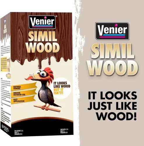 Miniatura 6 de Venier Wood Like Paint - Puertas de garaje (roble oscuro) – Pintura con aspecto de madera – Armarios metálicos para muebles – Interior exterior PA