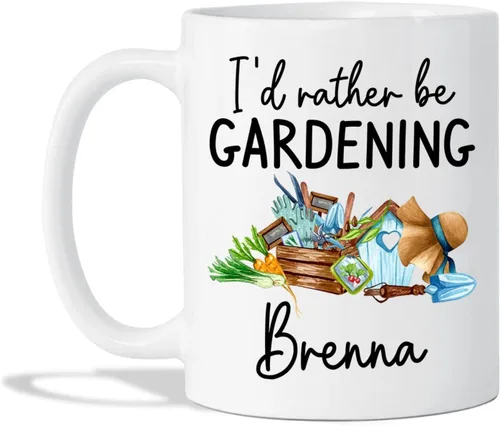 Miniatura 7 de Regalos personalizados para jardineros, taza de jardín con la frase "All I Need Is This Plant", taza de café para jardineros, taza para amantes
