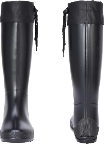 Miniatura 4 de Asgard Botas de lluvia altas plegables para mujer, botas de jardín de goma impermeables, botas de barro planas ultraligeras, no para pantorrillas