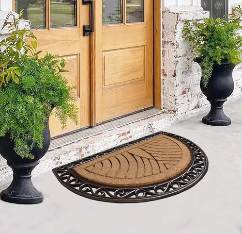 Miniatura 164 de A1HC Tapete para Puerta de Fibra de Coco Natural y Caucho, 30"x48" – Grueso, Duradero, Resistente, Anti-Desprendimiento, Resistente a