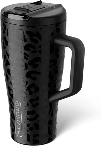 Miniatura 46 de BrüMate Era Flip - Vaso de 30 onzas con tapa con pajilla cubierta 100 % a prueba de fugas, popote higiénico cubierto, botella de agua de acero