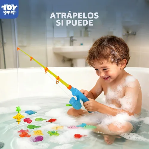 Miniatura 2 de TOY Life Juego de pesca magnético para 2 jugadores para niños de 3 a 5 años, juego de caña de pescar para niños pequeños con juguetes de peces, 2