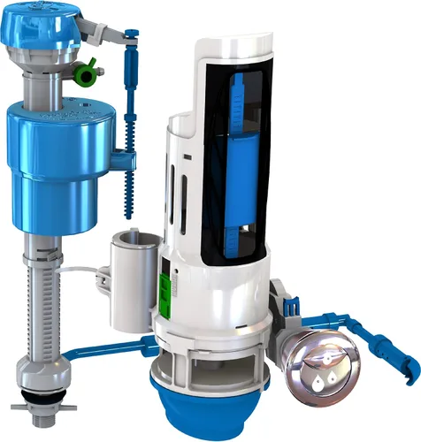 Miniatura 9 de Danco HYR451T HyrdroRight Kit de reparación de inodoro universal para ahorro de agua con válvula de descarga doble, palanca, color blanco, HYR451T