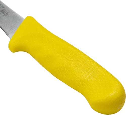 Miniatura 2 de Winco Cuchillo para deshuesar de acero alemán de grado comercial de 6 pulgadas, curvado, amarillo