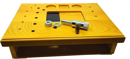 Miniatura 3 de Creative Angler Estación de atado de moscas de madera con tornillo de banco giratorio, herramientas de atado de moscas y materiales de atado