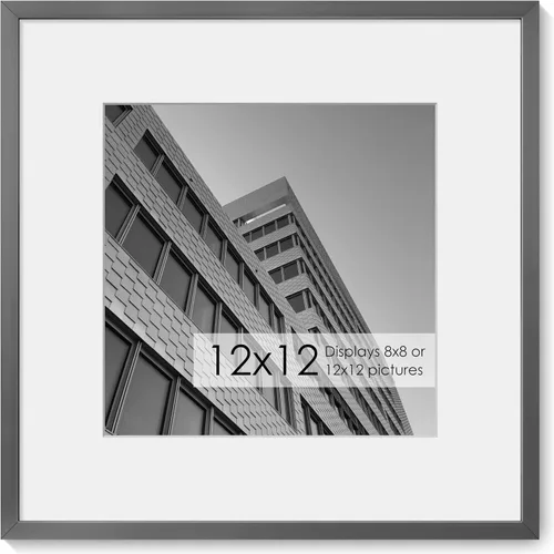 Miniatura 44 de Fun Memories Marco de Fotos A2 Negro, Marcos de Póster de Metal de Alta Gama de 16.5 x 23.5 pulgadas para Pared, Marco de Fotos A2 con Paspartú A3