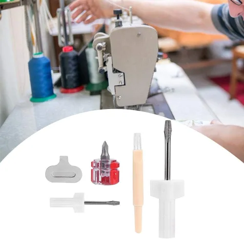 Miniatura 3 de Jadeshay Kit de reparación de máquina de coser, 5 destornilladores para máquina de coser, herramienta de extracción de hilo para máquinas de coser