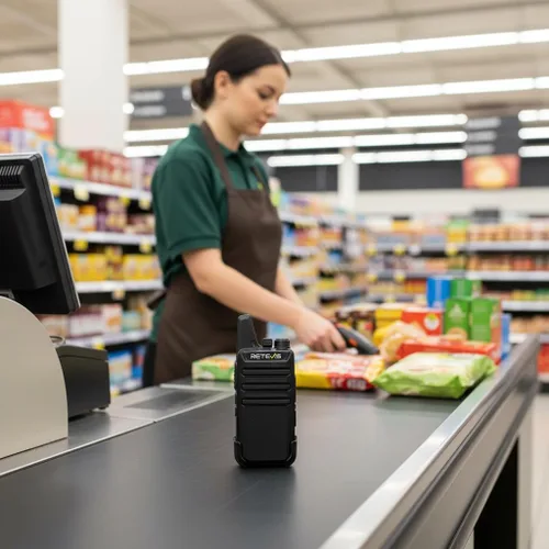 Miniatura 14 de Retevis RT22 Walkie Talkies Mini, radio bidireccional recargable de largo alcance, radio de 2 vías pequeña, VOX portátil, para negocios, negocios