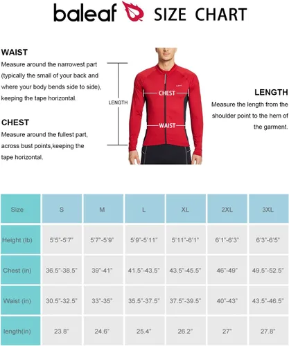 Miniatura 7 de BALEAF Camiseta de ciclismo de manga larga para hombre, para ciclismo de carretera, para bicicleta de montaña, bolsillos con cremallera completa