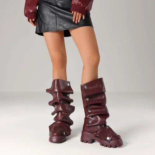 Miniatura 3 de VOMIRA - Botas holgadas para mujer con solapas plegables