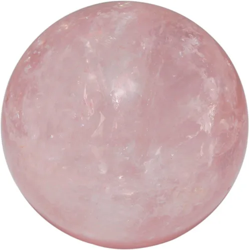 Miniatura 4 de Bola de curación Rockcloud de vidrio, piedra preciosa, natural, esfera de adivinación, en soporte de madera Rosado