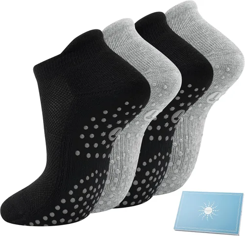 Calcetines de pilates para mujer, calcetines acolchados antideslizantes para yoga, hospital, barras, deportes para el hogar, calcetines 24 pares