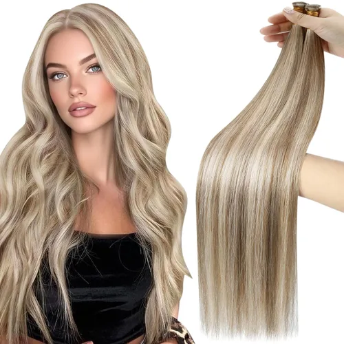 Miniatura 63 de Moresoo - Extensiones de cabello humano real cosidas, Remy, lacio, doble trama, color negro jet, 14 pulgadas, 3.53 onzas