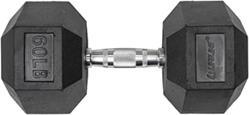Miniatura 15 de Lifeline Mancuernas hexagonales de fitness, mancuernas hexagonales envueltas en goma, calidad premium, mango moleteado ergonómico, campanas tontas