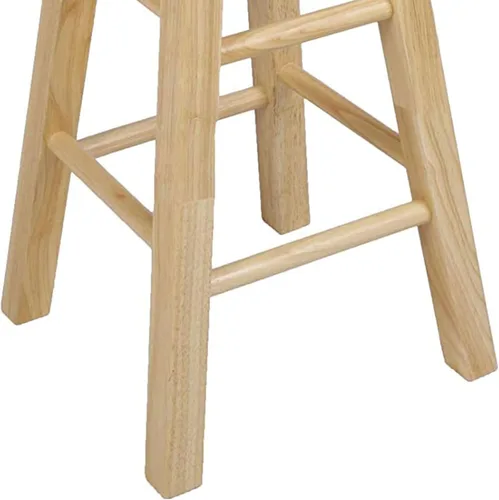 Miniatura 7 de PJ Wood Taburetes de cocina clásicos de asiento redondo de 24 pulgadas de alto para hogares, espacios de comedor y bares con asientos sin espalda, 4