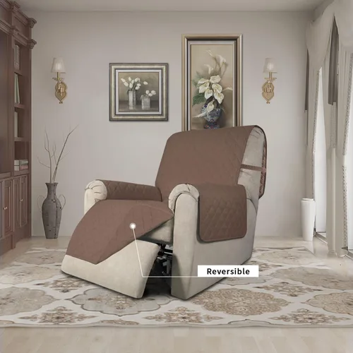 Miniatura 2 de Easy-Going - Funda reversible para silla reclinable, resistente al agua, protector de muebles con correas elásticas, para mascotas y niños