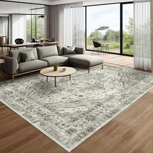 Miniatura 33 de Alfombras de área de 5 x 8 pies para dormitorio, alfombra lavable de 5 x 8, alfombra vintage grande, antideslizante, alfombra bohemia para sala
